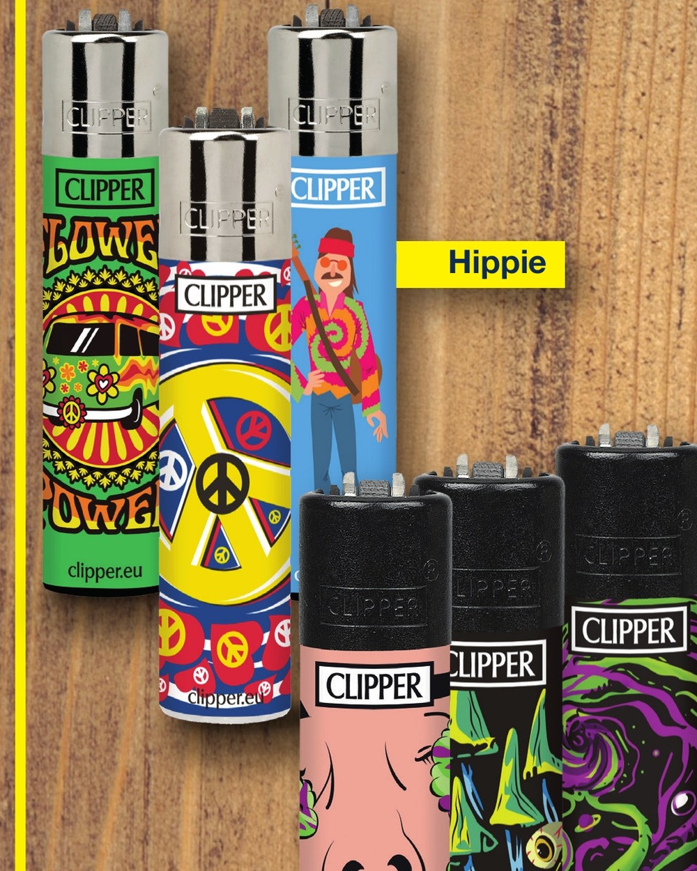 Коллекция CLIPPER Global: зажигалки Hippie Peace и Mushrooms