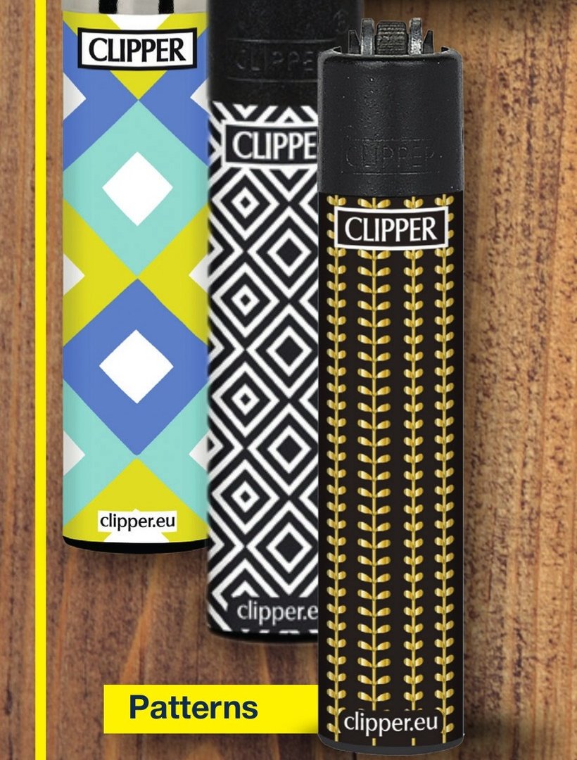 Коллекция CLIPPER Patterns: зажигалки с геометрическими орнаментами