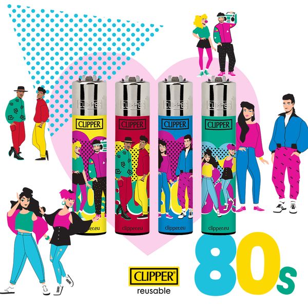 Зажигалки CLIPPER в стиле 80-х