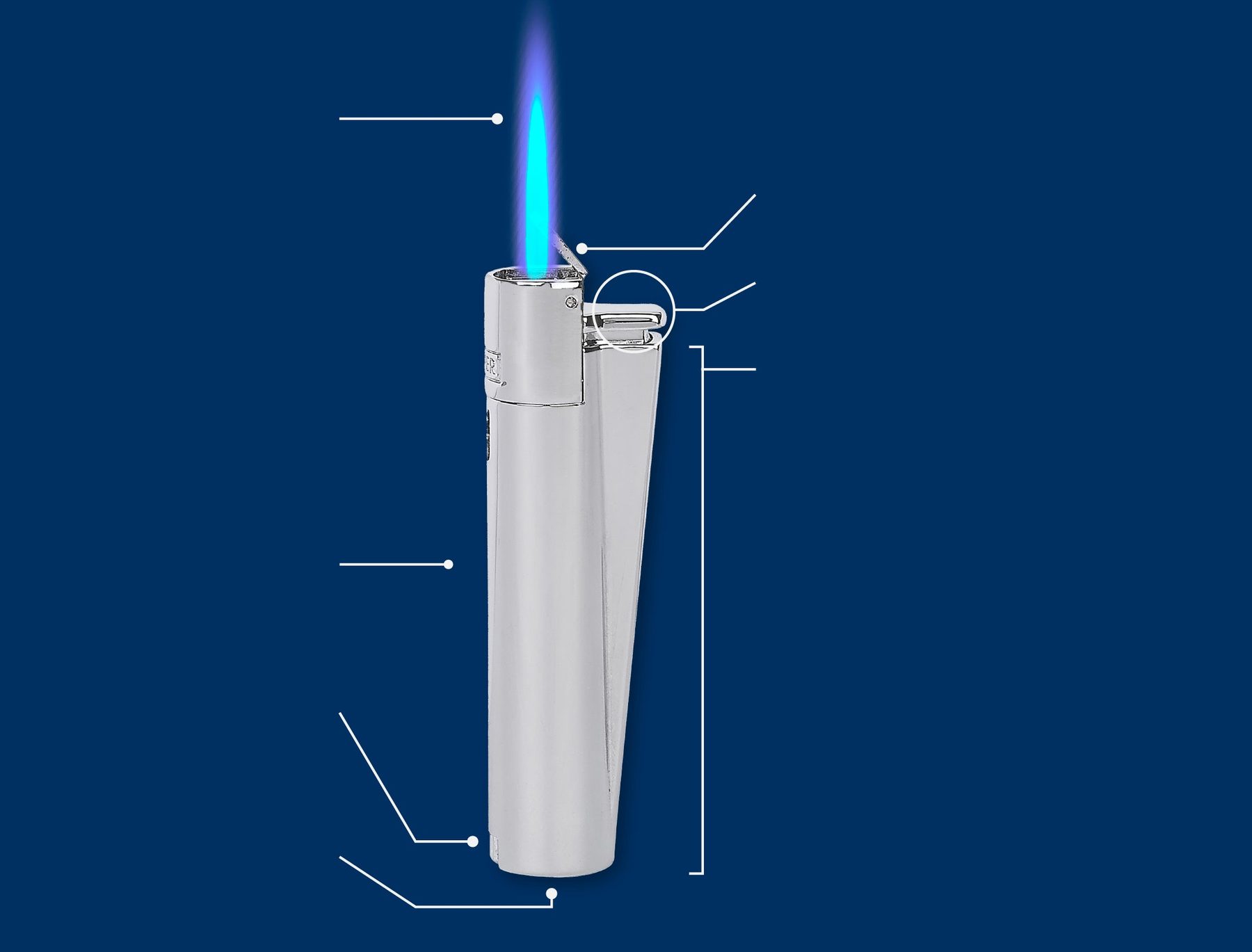 Устройство зажигалки CLIPPER CMKJ11 Metal Electronic Jet Flame