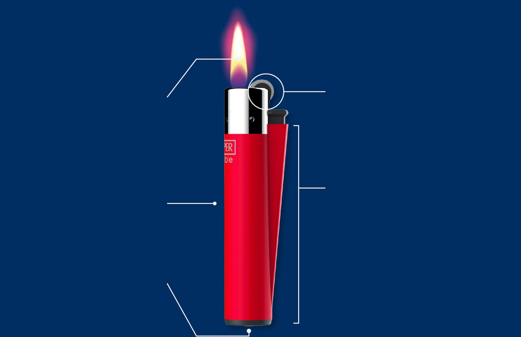Устройство зажигалки CLIPPER CP21 Classic Medium