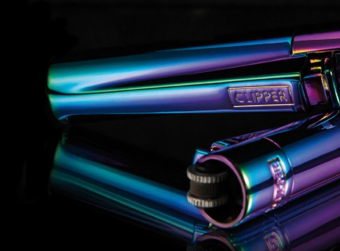 Металлические зажигалки CLIPPER коллекции Icy с радужным покрытием